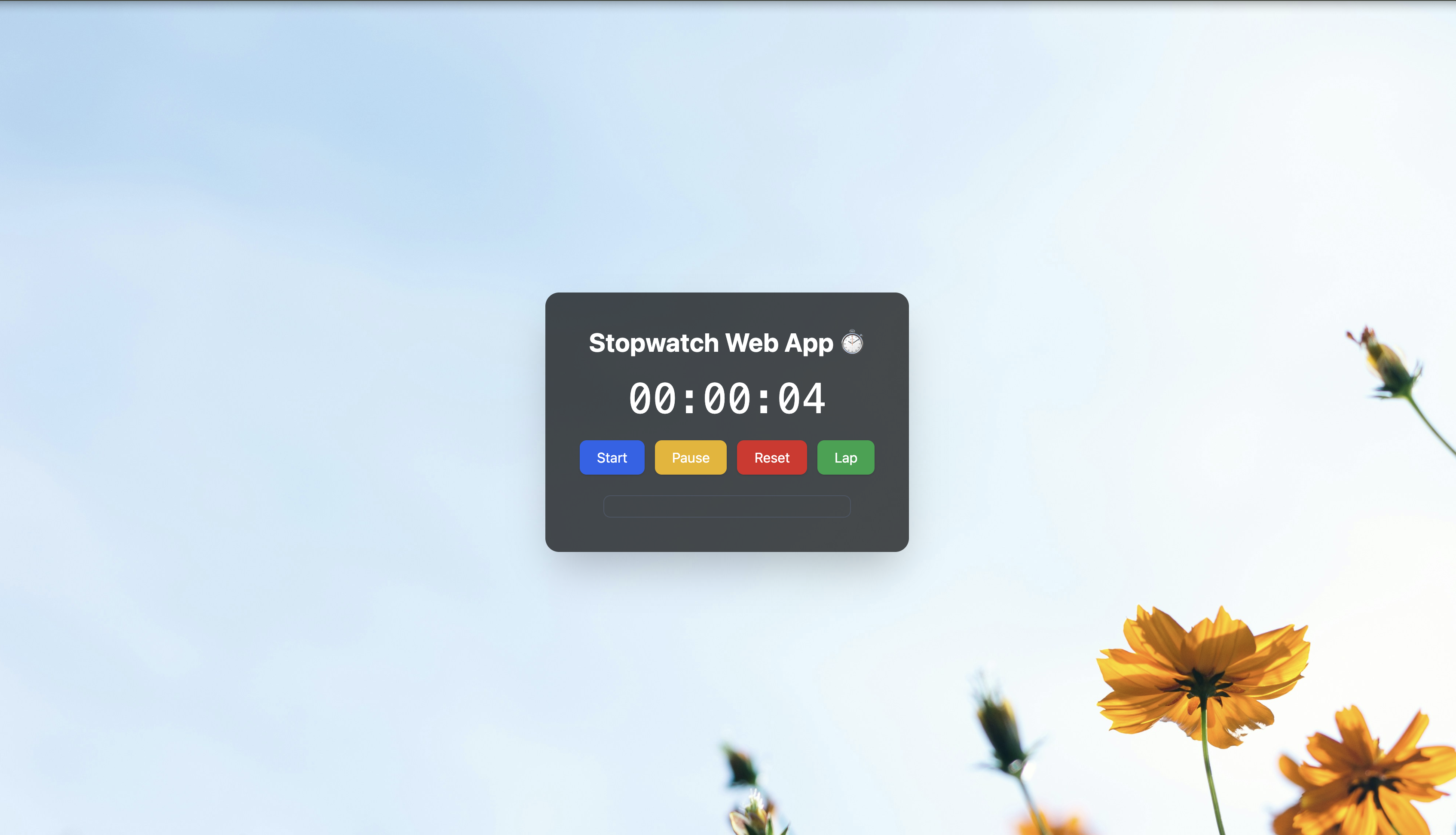 Stopwatch Web App